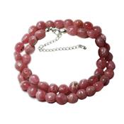Collier Rhodochrosite pierres roules