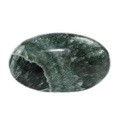 Séraphinite galet pierre plate (3 à 4 cm)