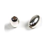 Perle Ovale Facettée 4x3 mm en Argent 925 (Lot de 2 perles)