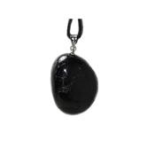 Tourmaline Noire Pendentif pierre roulée (Taille Enfant)