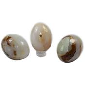 Oeuf en pierre d'Agate (6 à 7 cm) avec socle