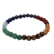 Bracelet 7 Chakras en Pierre Boule de 6 mm