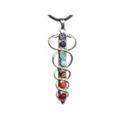 Pendentif Kundalini 7 Chakras Montage Argenté