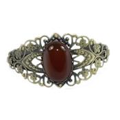 Bracelet Fleurs en Cornaline Cabochon Ovale 25x18 mm Romantic