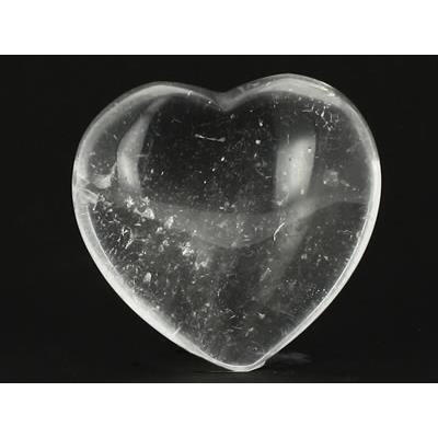 Cristal de Roche galet pierre Coeur (4,5 cm)