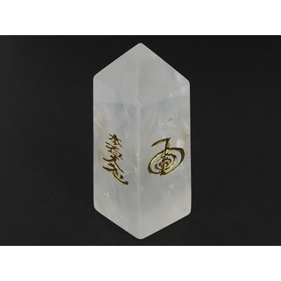 Obélisque Feng Shui Reiki en pierre de Cristal de Roche (8 cm)