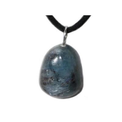 Cyanite Pendentif pierre roulée batonnets