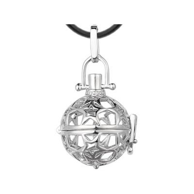 Pendentif Bola Cage Etoile en laiton de couleur argenté