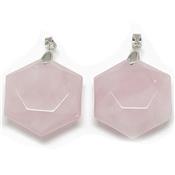 Pendentif Sceau de Salomon en Quartz Rose