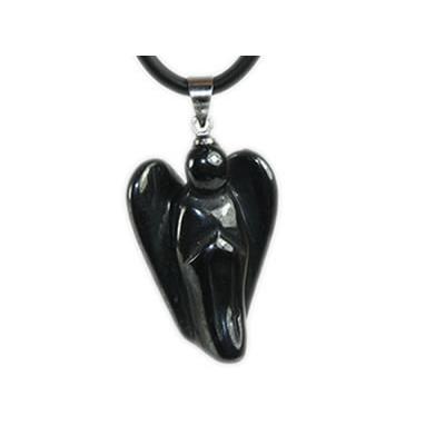 Pendentif Ange en pierre d'Hématite (2 cm)