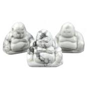 Howlite Blanche Pendentif Bouddha 