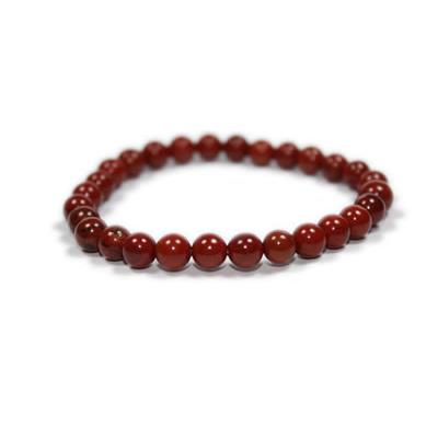 Bracelet Jaspe Rouge en Pierre Boules de 6 mm