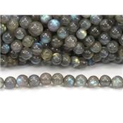 Labradorite Perle Ronde Lisse percée 6 mm (Lot de 20 perles)
