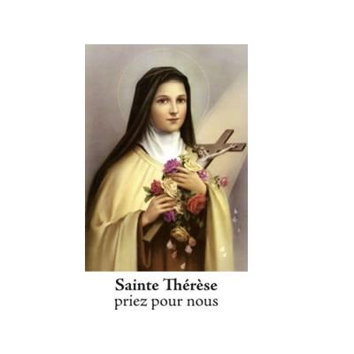 Bougie de Neuvaine avec prière Sainte Thérèse Prières Famille