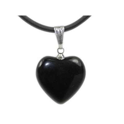 Pendentif Coeur en Obsidienne Oeil Céleste (1,8 cm)