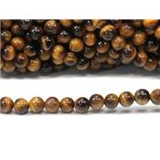 Oeil de Tigre Perle 8 mm (Lot de 10 perles)