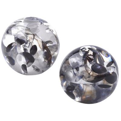 Perle en Résine Noire Lisse 6 mm (Par Lot de 10 Perles)