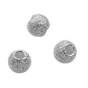 Perle Ronde style diamant 3 mm en Argent 925 (Lot de 5 perles)