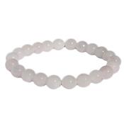 Bracelet Quartz Rose en Pierre Boule de 8 mm