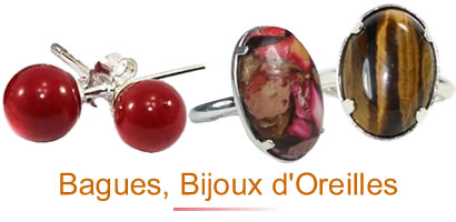 Bague et boucle d'oreilles en pierre naturelle - aromasud