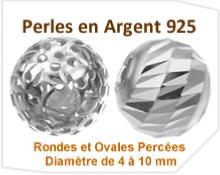 perle en argent 925 pour bracelet - aromasud
