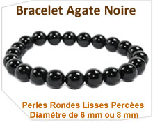 bracelet agate noire - aromasud