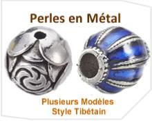 perles en métal tibétain - aromasud